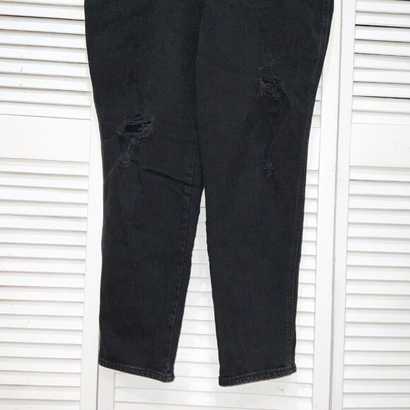 Old Navy O.G. Straight Black-Wash Jean Overalls Size 16 - Picture 3 of 5